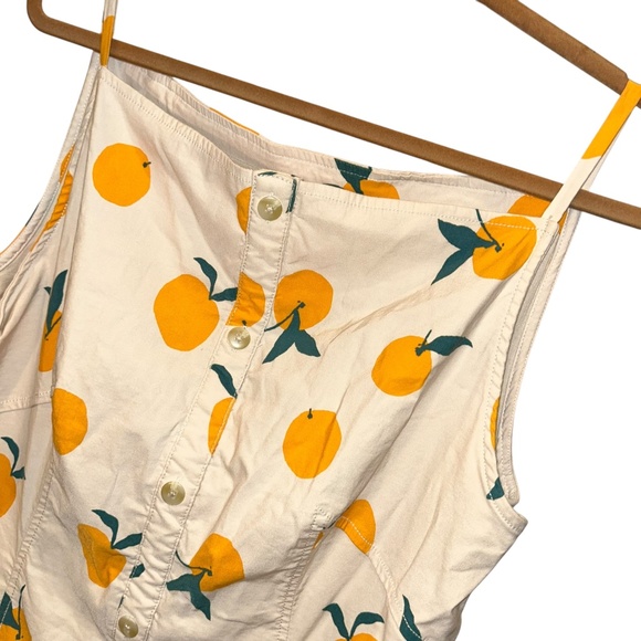 maeve x dylan mierzwinski Orange citrus print jumper dress L - Picture 5 of 5